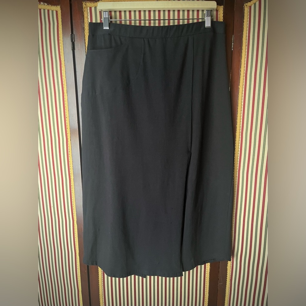 FINAL PRICE!!! Noctex Black Jersey Midi Women's Skirt Size Large